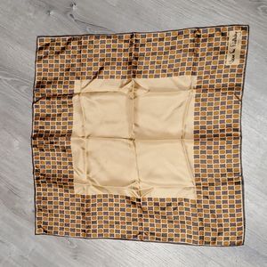 DVF Diane Von Futstenberg silk square scarf cream brown women